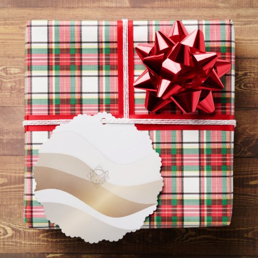 Calm Desert Waves with Fennec Essence | Minimal Se オーナメントカード (インサイチュ (ギフト))