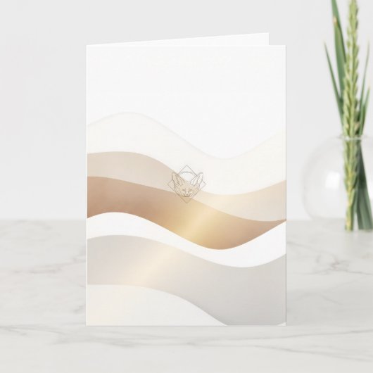 Calm Desert Waves with Fennec Essence | Minimal Se カード (正面)