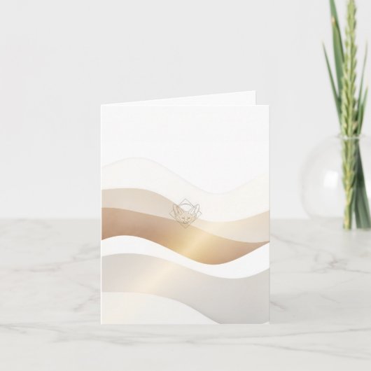 Calm Desert Waves with Fennec Essence | Minimal Se カード (正面)