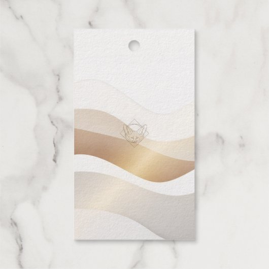 Calm Desert Waves with Fennec Essence | Minimal Se ギフトタグ (裏面)