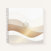 Calm Desert Waves with Fennec Essence | Minimal Se ノートブック (正面)