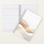 Calm Desert Waves with Fennec Essence | Minimal Se ノートブック (内側)