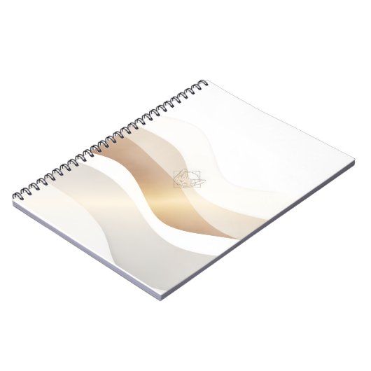 Calm Desert Waves with Fennec Essence | Minimal Se ノートブック (左側)