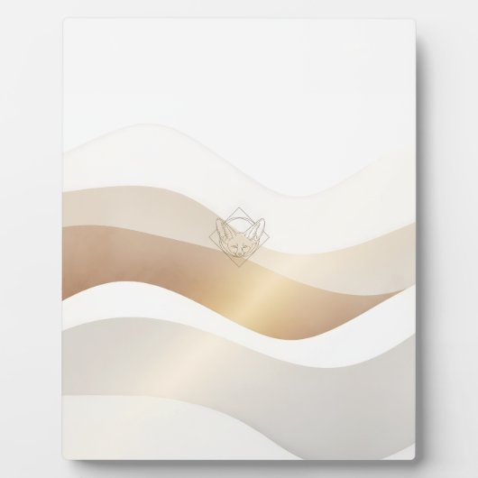 Calm Desert Waves with Fennec Essence | Minimal Se フォトプラーク (正面)