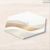 Calm Desert Waves with Fennec Essence | Minimal Se ペーパーコースター (アングル)