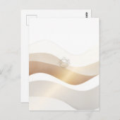 Calm Desert Waves with Fennec Essence | Minimal Se ポストカード (正面/裏面)