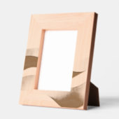 Calm Desert Waves with Fennec Essence | Minimal Se レーザー彫刻フレーム (左)