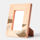 Calm Desert Waves with Fennec Essence | Minimal Se レーザー彫刻フレーム (左)