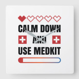 Calm DownとMedkitの使用 スクエア壁時計