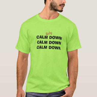 Calm DownメンズグリーンカラーTシャツ Tシャツ