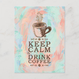 Calm Drink保 Coffee -抽象芸術背景 ポストカード