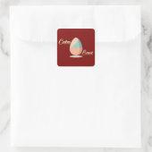 Calm Easter – Aesthetic Egg Art - Autocolante スクエアシール (バッグ)