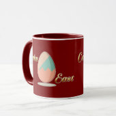 Calm Easter – Aesthetic Egg Art - caneca マグカップ (正面左)