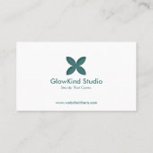 Calm Elegance Minimal Green Beauty Skincare Modern 名刺 (裏面)