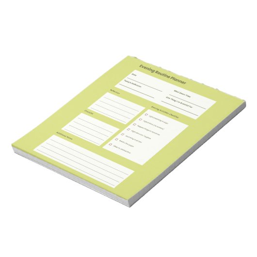 Calm Evening Routine Planner ノートパッド (回転)