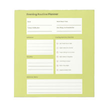 Calm Evening Routine Planner