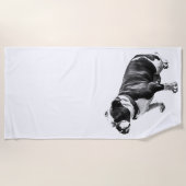 Calm Finds a Seat ビーチタオル (正面)