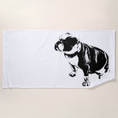 Calm Finds a Seat ビーチタオル (正面)