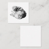 Calm First Impression, Soft Curve スクエア名刺 (正面/裏面)