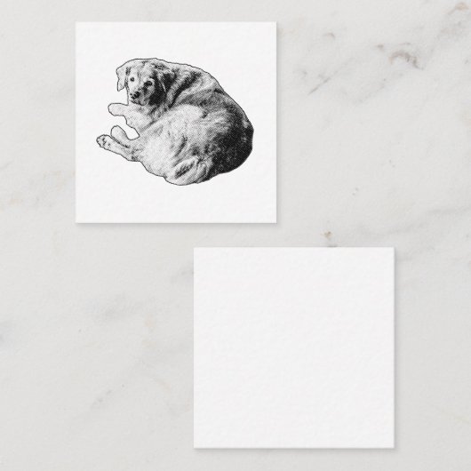 Calm First Impression, Soft Curve スクエア名刺 (正面/裏面)