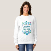 Calm Flow Calm Mind Floral Quote Women’s Sweatshir スウェットシャツ (正面フル)