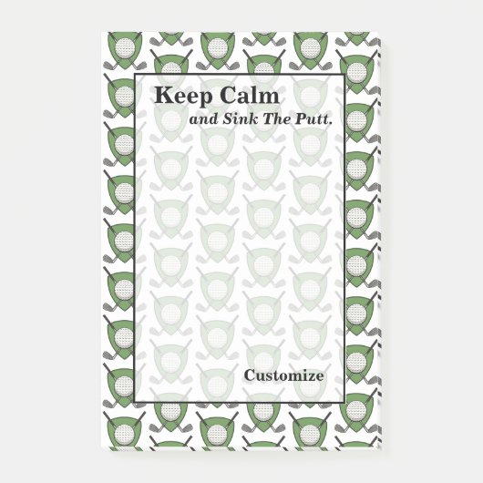 Calm Golf保をテーマにしたポストイットノート ポストイット (正面)