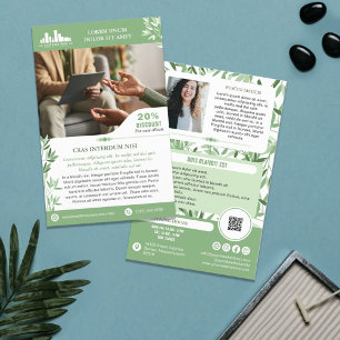 Calm Green離れ Wellness Promo Small Business チラシ
