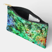 Calm green abstract Cut Sew Bag,Smooth abstract アクセサリーポーチ (見開き)