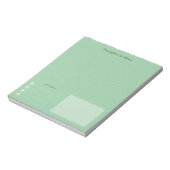 Calm Green and minimal Thoughts & Ideas  ノートパッド (回転)