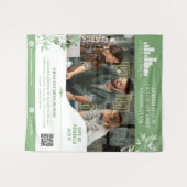 Calm Green Leaves Wellness Promo Small Business タペストリー (正面(横))