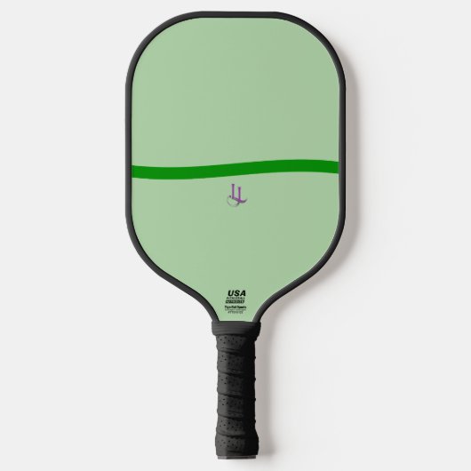 Calm Green Wave Minimalist Pickleball Paddle ピックルボールラケット (正面)