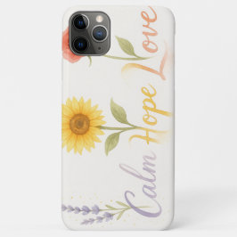 Calm Hope LoveフローラiPhone Case with Sunflower & iPhone 11 Pro Maxケース