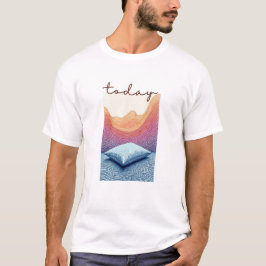 Calm Horizon Valley Line Art Tシャツ