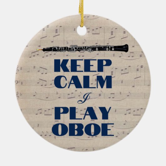 Calm Iオ保ボ遊エ引用文オおもしろいボイスト セラミックオーナメント (裏面)