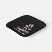 Calm I保'm theゲイ夫の妻パパLGBTプライド ペーパープレート (傾斜あり)