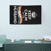 Calm I保'm theゲイ夫の妻パパLGBTプライド 横断幕 (トレードショー)