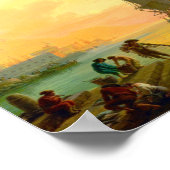 Calm in a地中海の by Claude-Joseph Vernet ポスター (角)