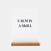 Calm Is a Skill ミニマリスト様式 アクリルサイン (正面)