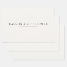 Calm Is a Superpower ミニマリスト ラッピングペーパー 