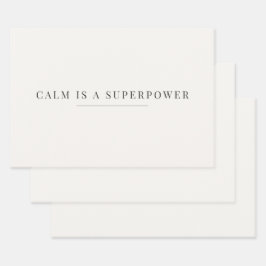 Calm Is a Superpower ミニマリスト ラッピングペーパー ラッピングペーパーシート