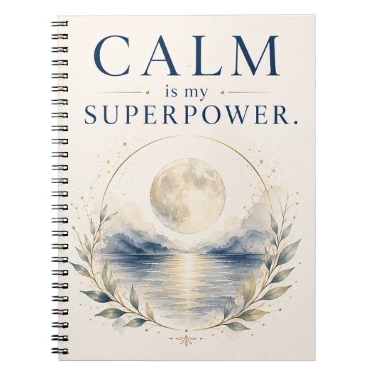 Calm Is My Superpower - マインドフルネスノート ノートブック (正面)