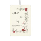 Calm Is My Superpower | 自己の信頼と自信 カーエアーフレッシュナー (裏面)