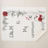 Calm Is My Superpower | 自己の信頼と自信 シェルパブランケット (正面(横))
