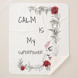 Calm Is My Superpower | 自己の信頼と自信 シェルパブランケット