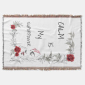 Calm Is My Superpower | 自己の信頼と自信 スローブランケット (正面)