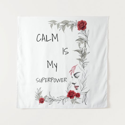 Calm Is My Superpower | 自己の信頼と自信 タペストリー (正面)