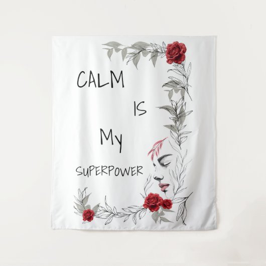 Calm Is My Superpower | 自己の信頼と自信 タペストリー (正面)