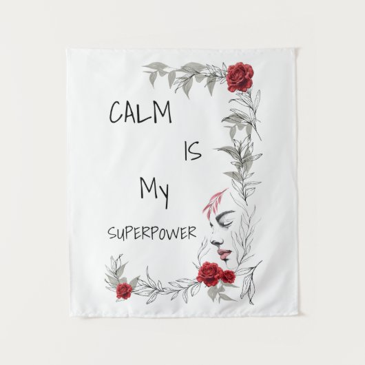 Calm Is My Superpower | 自己の信頼と自信 タペストリー (正面)
