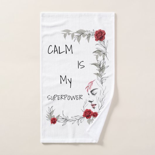 Calm Is My Superpower | 自己の信頼と自信 バスタオルセット (ハンドタオル)