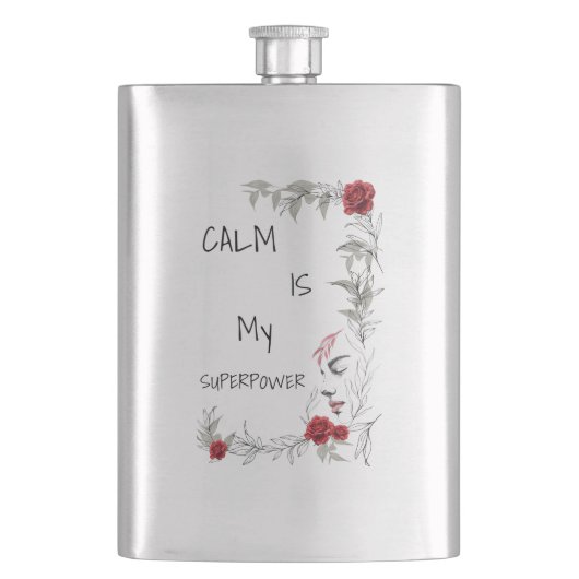 Calm Is My Superpower | 自己の信頼と自信 フラスク (正面)